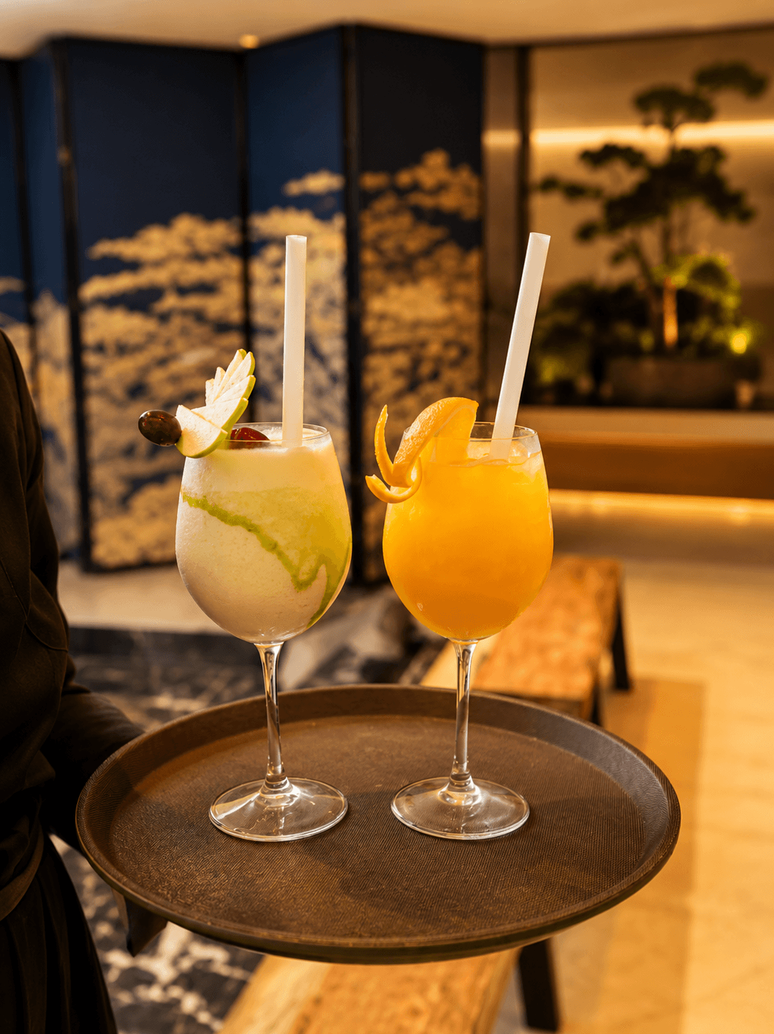 Cocktails servis au lounge du Jardin d'Orient