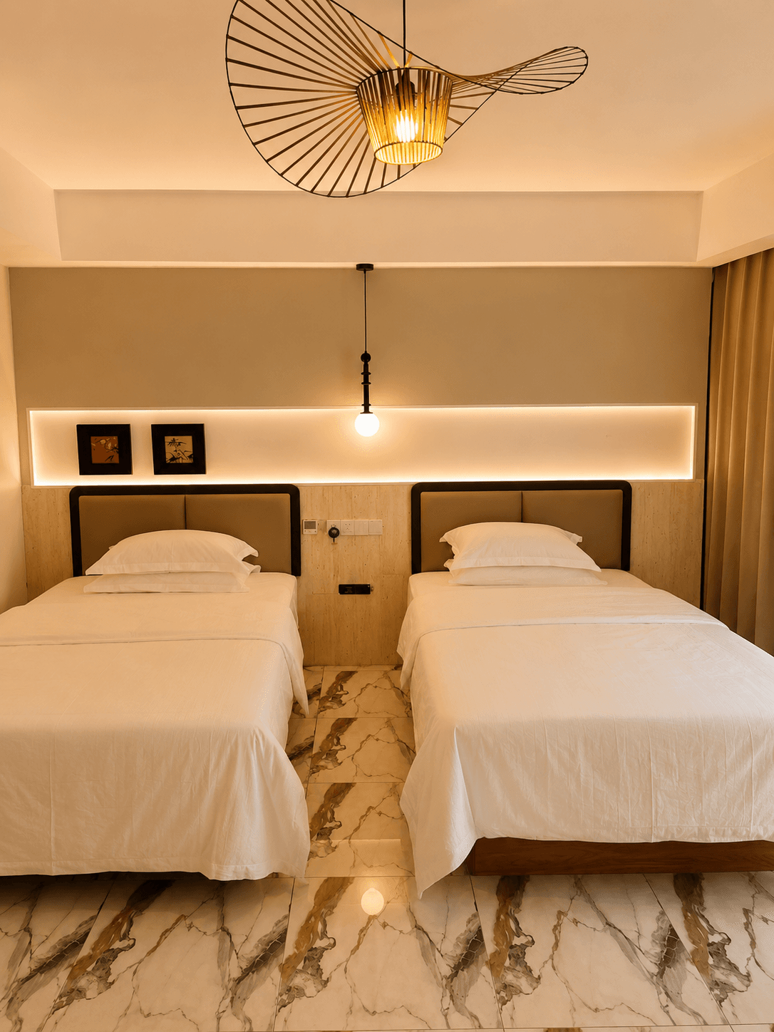 Chambre twin de l'hôtel Jardin d'Orient